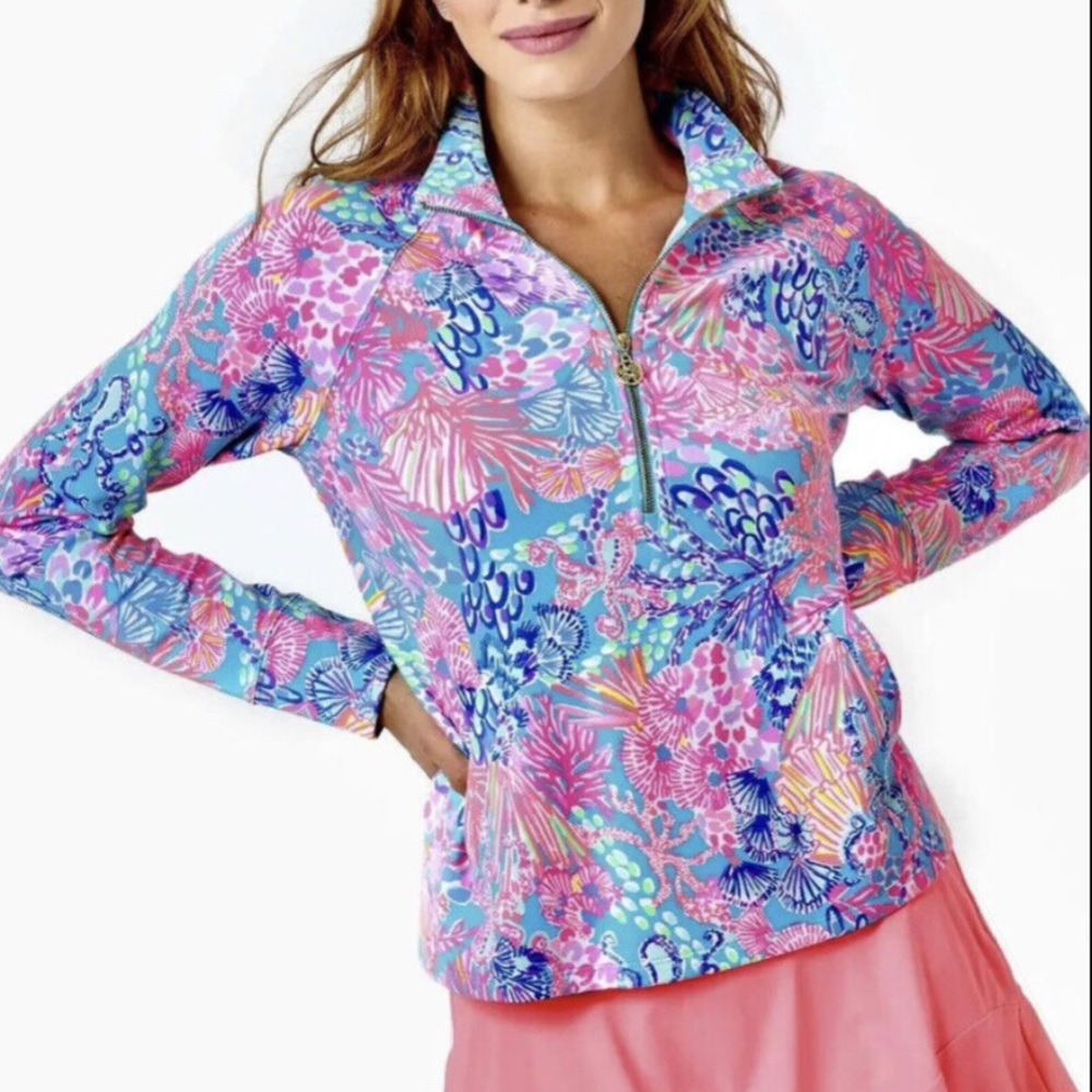Lilly Pulitzer Melena Popover in Splendor in the Sand - XXL
